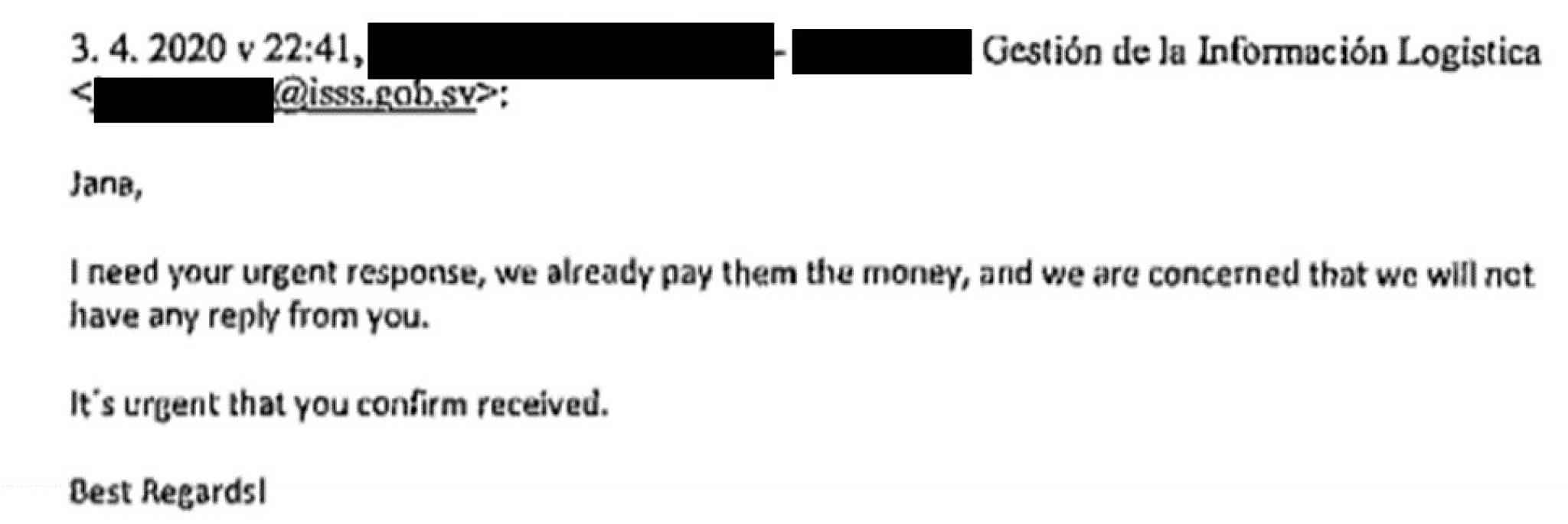 One day before the masks were to be delivered to ISSS, an official asked Jana Nemcova about their location.  