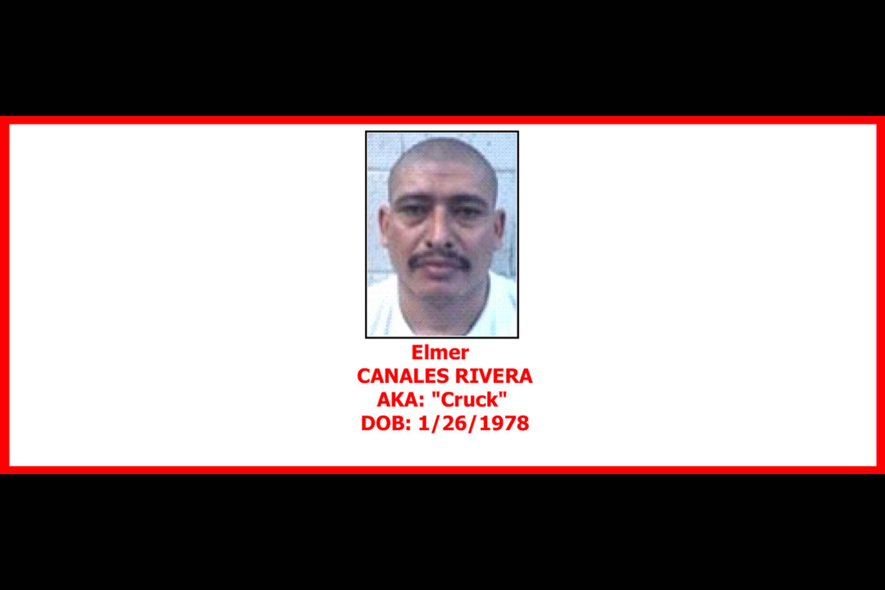 In April 2015 the U.S. Treasury designated Élmer Canales Rivera, alias "Crook," and other MS-13 leaders as the heads of a transnational criminal organization. Photo: U.S. Treasury