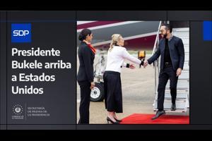 Presidente Nayib Bukele es recibido con honores en Estados Unidos